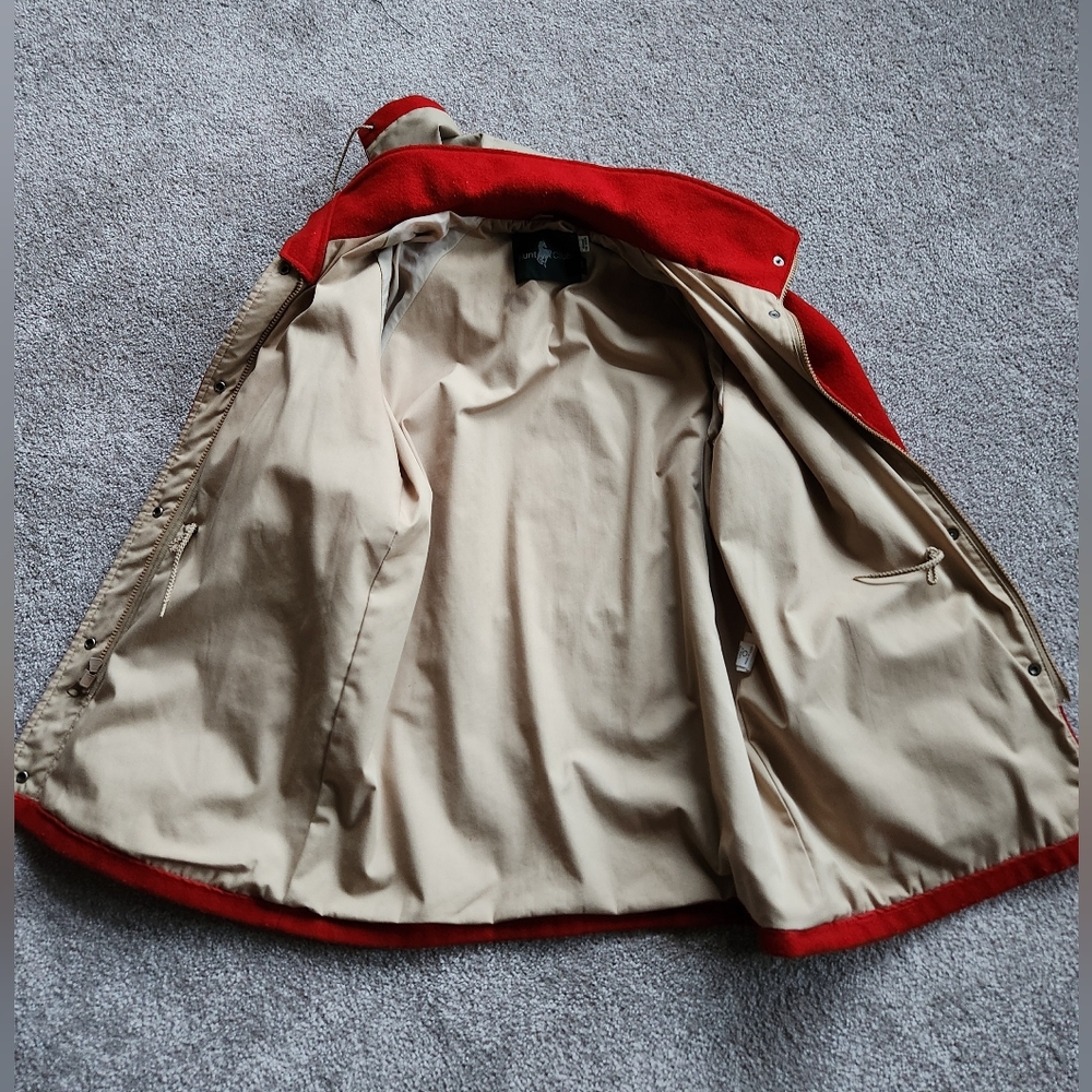 Red Wool Jacket Hunt Club Coat Ruby - Picture 6 of 14